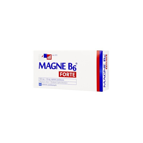 Magne B6 Forte, 100 mg+10 mg, tabletki powlekane, 60 szt. - zdjęcie produktu