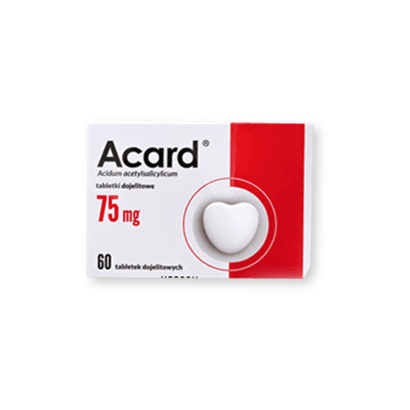 Acard, 75 mg, tabletki dojelitowe powlekane, 60 szt. - zdjęcie produktu