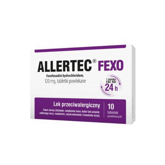 Allertec Fexo, 120 mg, 10 tabl. - zdjęcie produktu