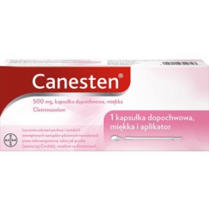 Canesten 500 mg, 1 kapsułka dopochwowa miękka + aplikator - zdjęcie produktu