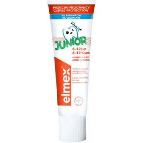 Elmex Junior, pasta do zębów dla dzieci z aminofluorkiem, 6-12 lat, 75 ml - zdjęcie produktu