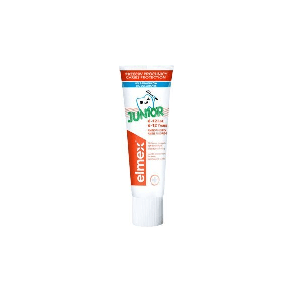 Elmex Junior, pasta do zębów dla dzieci z aminofluorkiem, 6-12 lat, 75 ml - zdjęcie produktu