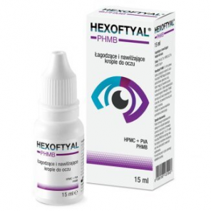 Hexoftyal PHMB, łagodzące i nawilżające krople do oczu, 15 ml - zdjęcie produktu