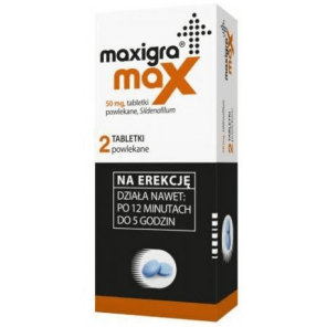 Maxigra Max, 50 mg, tabletki powlekane, 2 szt. - zdjęcie produktu