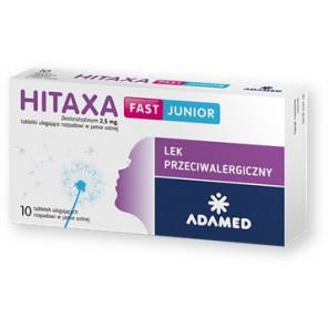 Hitaxa Fast Junior, 2,5 mg, tabletki ulegające rozpadowi w jamie ustnej, 10 szt. - zdjęcie produktu