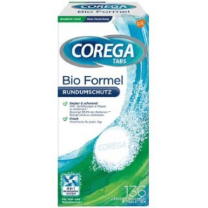 Corega Tabs Bio Formula, tabletki do czyszczenia protez zębowych, 136 tabletek IMPORT RÓWNOLEGŁY - zdjęcie produktu