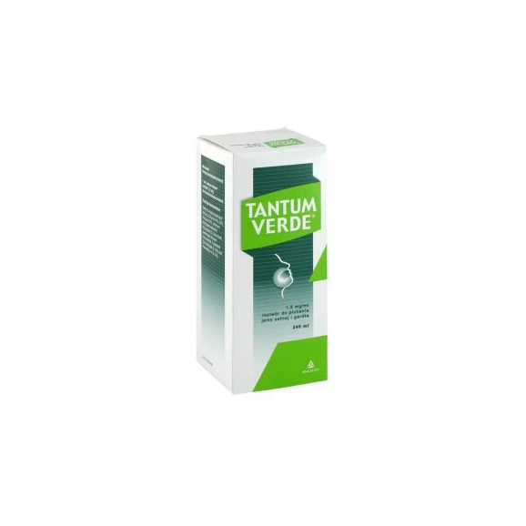 Tantum Verde 1,5 mg/ ml, roztwór do płukania jamy ustnej i gardła, 240 ml - zdjęcie produktu
