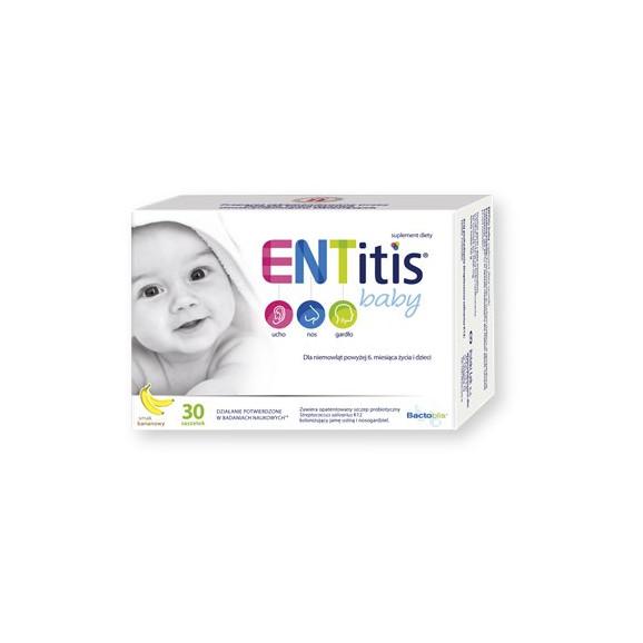 ENTitis Baby, proszek do rozpuszczania w saszetkach, smak bananowy, 30 szt. - zdjęcie produktu