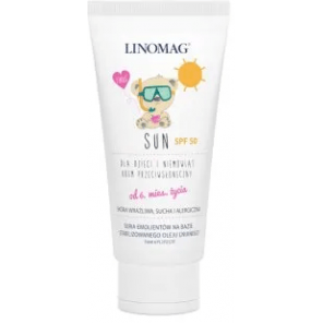 Linomag Sun, krem przeciwsłoneczny dla dzieci i niemowląt od 6 miesiąca życia, SPF50, 50 ml - zdjęcie produktu