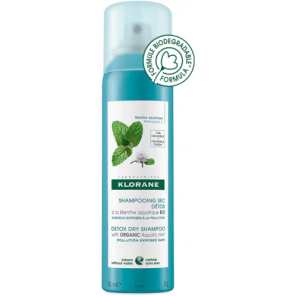 Klorane, detoksykujący suchy szampon na bazie mięty nadwodnej, do wszystkich rodzajów włosów, 150 ml - zdjęcie produktu