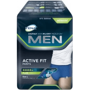 Tena Men Active Fit Pants, majtki chłonne, rozmiar L, 95-130 cm, Plus, 8 szt. - zdjęcie produktu