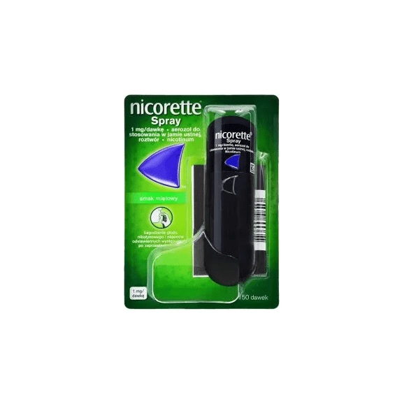 Nicorette Spray,1mg/ dawkę, aerozol do stosowania w jamie ustnej, 1 dozownik (150 dawek) - zdjęcie produktu