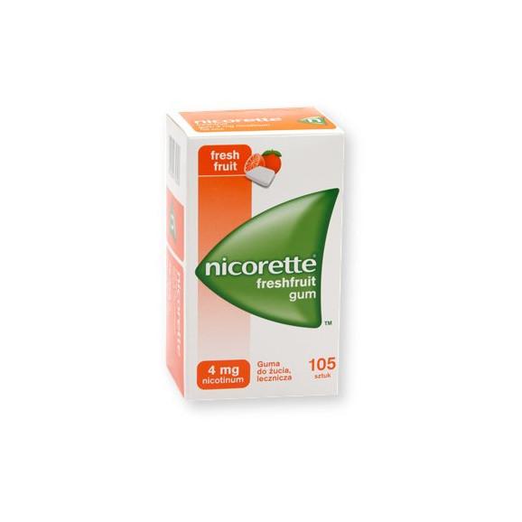 Nicorette FreshFruit Gum, 4 mg, guma do żucia, 105 szt. - zdjęcie produktu