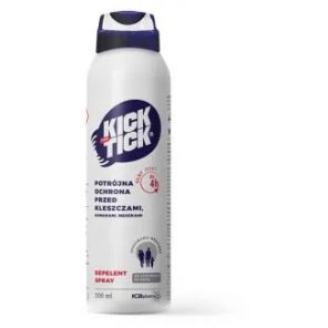 Kick the Tick, potrójna ochrona przed kleszczami, komarami i meszkami, spray, 200 ml - zdjęcie produktu