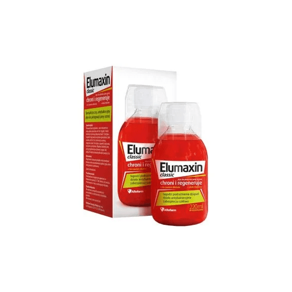Elumaxin Classic, płyn do płukania jamy ustnej, ochrona i regeneracja, 220 ml - zdjęcie produktu