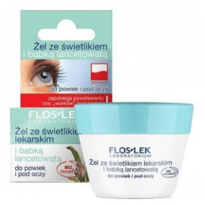 FlosLek Laboratorium Pielęgnacja Oczu, żel ze świetlikiem lekarskim i babką lancetowatą do powiek i pod oczy, 10 g - zdjęcie produktu