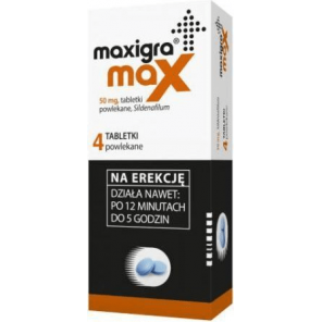 Maxigra Max, 50 mg, tabletki powlekane, 4 szt. - zdjęcie produktu