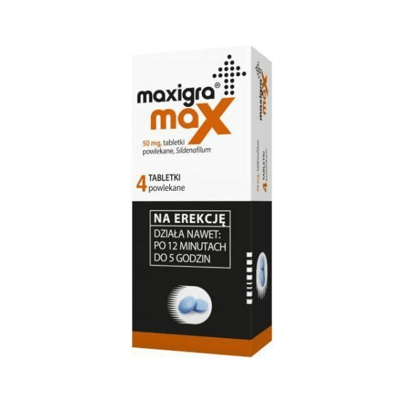 Maxigra Max, 50 mg, tabletki powlekane, 4 szt. - zdjęcie produktu