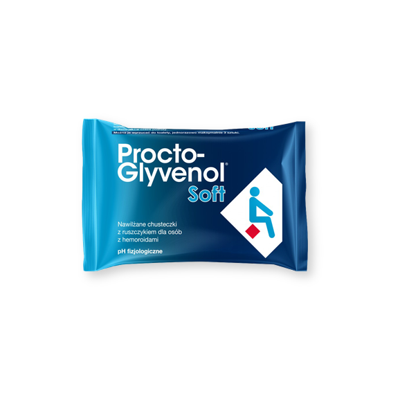 Procto-Glyvenol Soft, nawilżane chusteczki dla osób z hemoroidami, 30 szt. - zdjęcie produktu