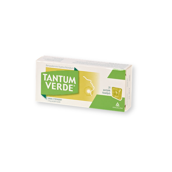 Tantum Verde, 3 mg, smak cytrynowy, pastylki twarde, 20 szt. - zdjęcie produktu