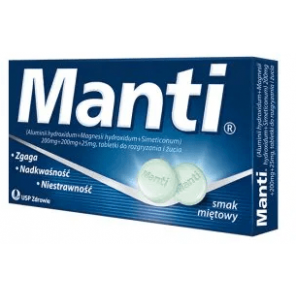 Manti, tabletki do rozgryzania i żucia, smak miętowy, 8 szt. - zdjęcie produktu