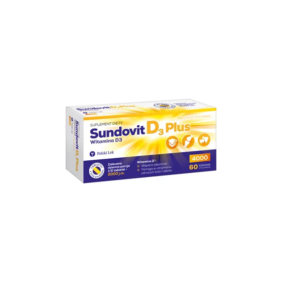 SundovitD3 Plus, tabletki, 60 szt. - zdjęcie produktu