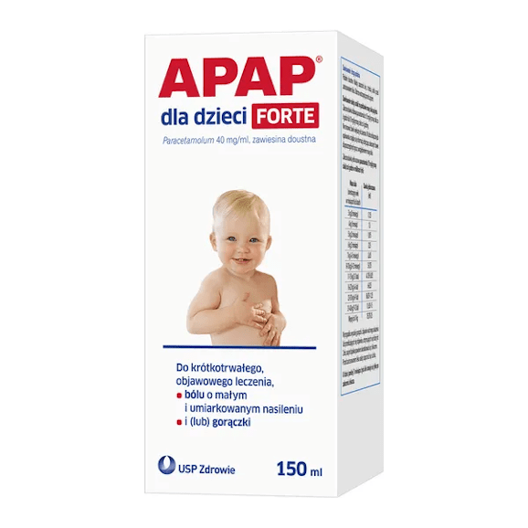 Apap Dla Dzieci Forte, 40 Mg/ml, Zawiesina Doustna, 150 Ml