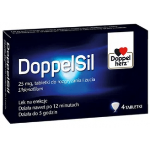 DoppelSil 25 mg, 4 tabletki do rozgryzania i żucia - zdjęcie produktu