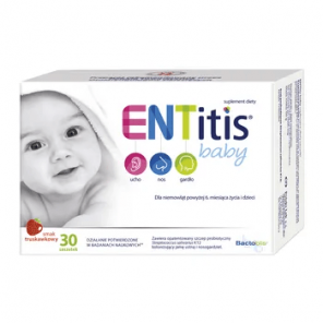 ENTitis Baby, proszek do rozpuszczania w saszetkach, smak truskawkowy, 30 szt. - zdjęcie produktu
