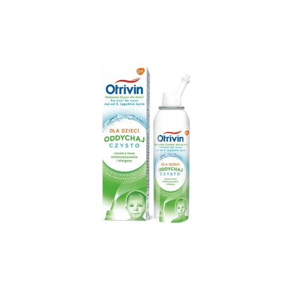 Otrivin Oddychaj Czysto, aerozol do nosa, dla dzieci od 2 tygodnia, 100 ml - zdjęcie produktu