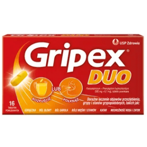 Gripex Duo, tabletki powlekane, 16 szt. - zdjęcie produktu