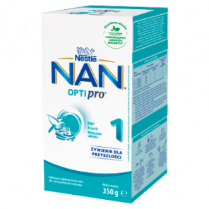 Nestle NAN Optipro 1, mleko początkowe dla niemowląt od urodzenia, 350 g - zdjęcie produktu