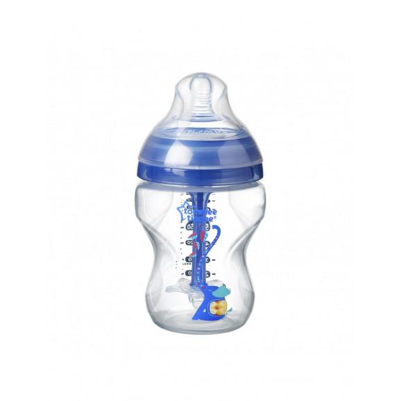Tommee Tippee, butelka dekorowana ze smoczkiem o wolnym przepływie, Boy, od urodzenia, 260 ml - zdjęcie produktu