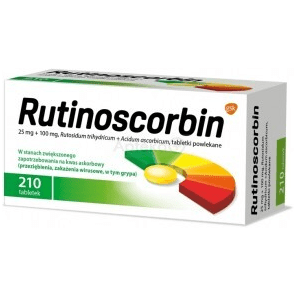 Rutinoscorbin 25 mg + 100 mg, tabletki powlekane, 210 szt. - zdjęcie produktu