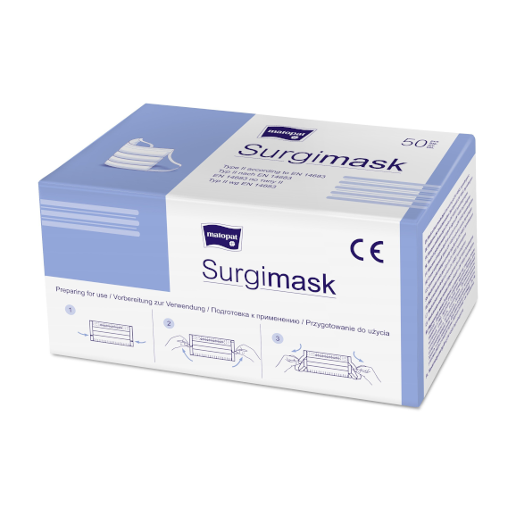 Surgimask Maski medyczne typu II niejałowe, 50 szt. - zdjęcie produktu