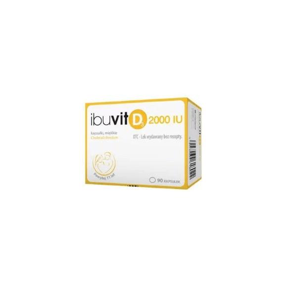 Ibuvit D3 2000 IU, kapsułki miękkie, 90 szt. Ibuvit D3 2000 IU, kapsułki miękkie, 90 szt. - zdjęcie produktu