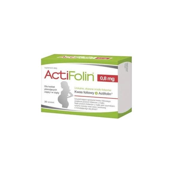 Actifolin, kwas foliowy 0.8 mg, tabletki, 30 szt. - zdjęcie produktu