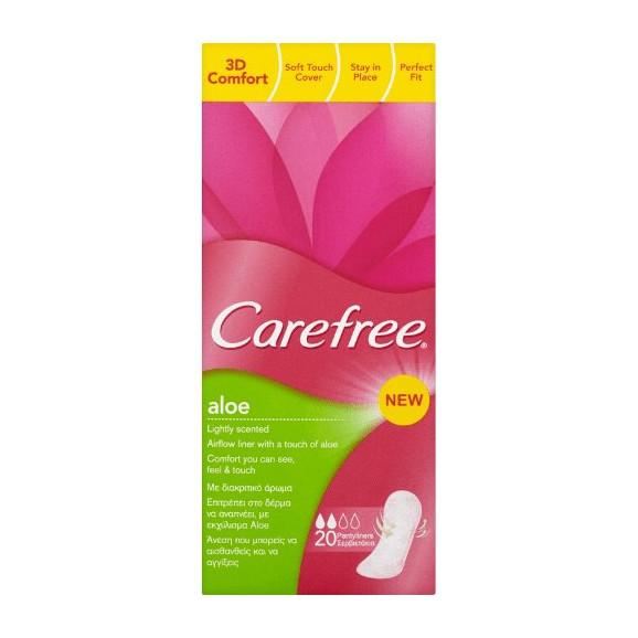 Carefree Cotton Aloe, wkładki higieniczne, 20 szt. - zdjęcie produktu
