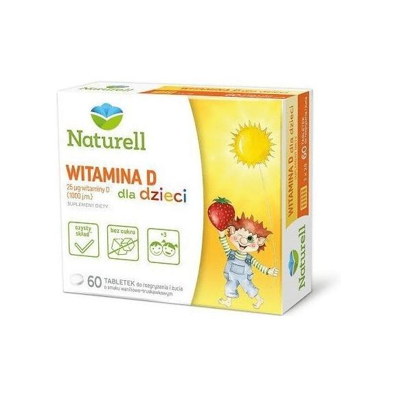 Naturell Witamina D dla dzieci, tabletki, 60 szt. - zdjęcie produktu