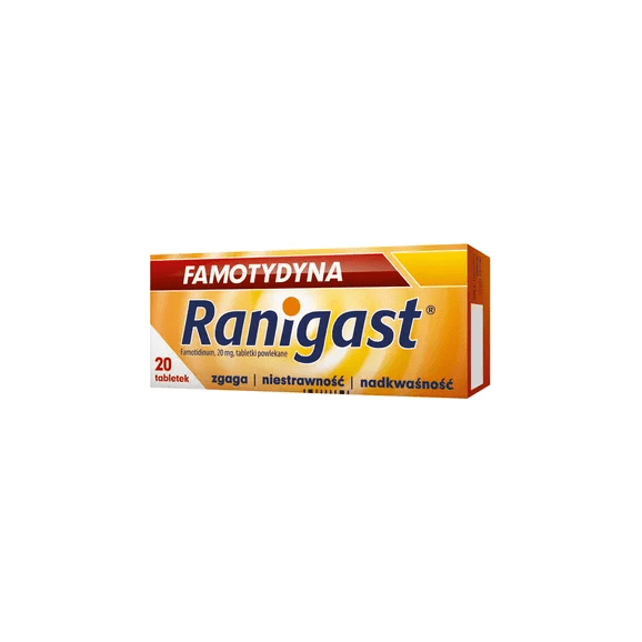 Famotydyna Ranigast, 20 mg, 20 tabl. - zdjęcie produktu