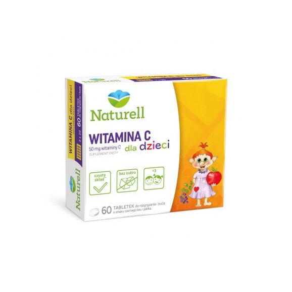 Naturell Witamina C dla dzieci, tabletki do żucia i rozgryzania, 60 szt. - zdjęcie produktu
