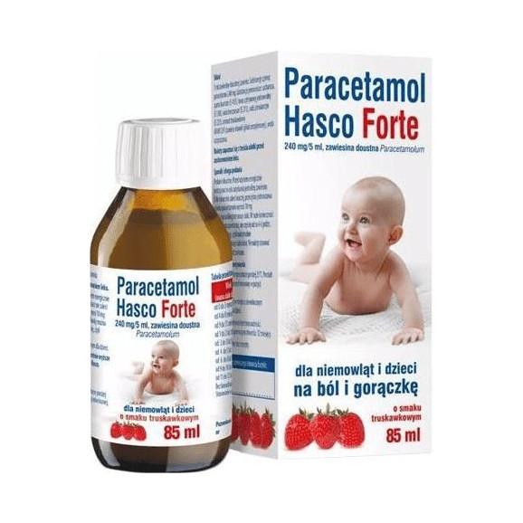 Paracetamol Hasco Forte 0,24g/5, zawiesina doustna, 85 ml - zdjęcie produktu