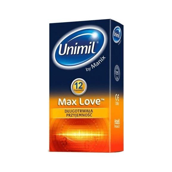 Unimil Max Love, prezerwatywy lateksowe, 12 szt. - zdjęcie produktu