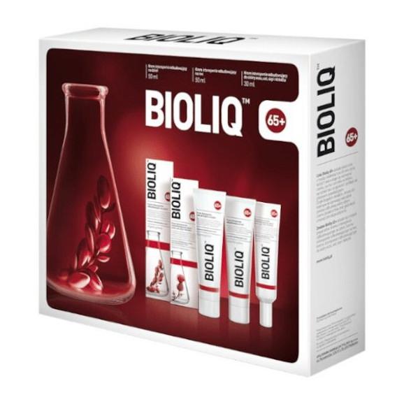 Bioliq 65+ zestaw, krem odbudowujący na dzień, 50 ml + krem odbudowujący na noc, 50 ml + krem do skóry oczu, ust, szyi i dek - zdjęcie produktu