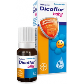 Dicoflor Baby, dla niemowląt i dzieci, krople, 5 ml - zdjęcie produktu
