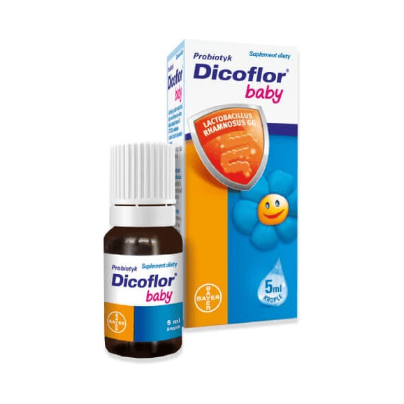 Dicoflor Baby, dla niemowląt i dzieci, krople, 5 ml - zdjęcie produktu