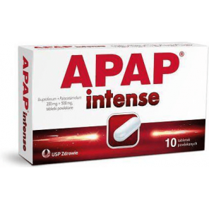 Apap Intense, 200 mg + 500 mg, tabletki powlekane, 10 szt. - zdjęcie produktu