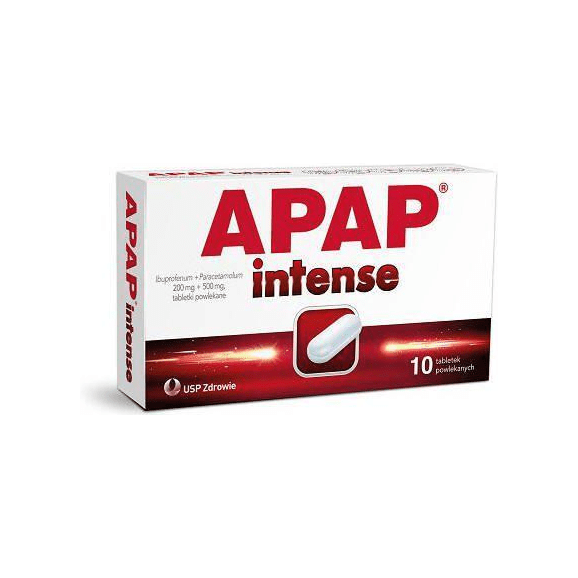 Apap Intense, 200 mg + 500 mg, tabletki powlekane, 10 szt. - zdjęcie produktu