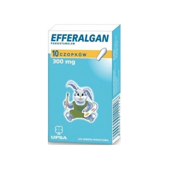  Efferalgan, 300 mg, czopki doodbytnicze, 10 szt. - zdjęcie produktu