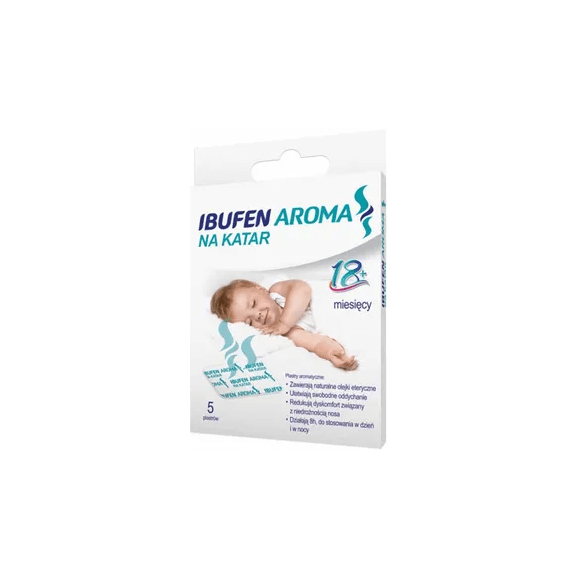 Ibufen Aroma Na Katar, plastry aromatyczne, po 18 miesiącu życia, 5 szt. - zdjęcie produktu